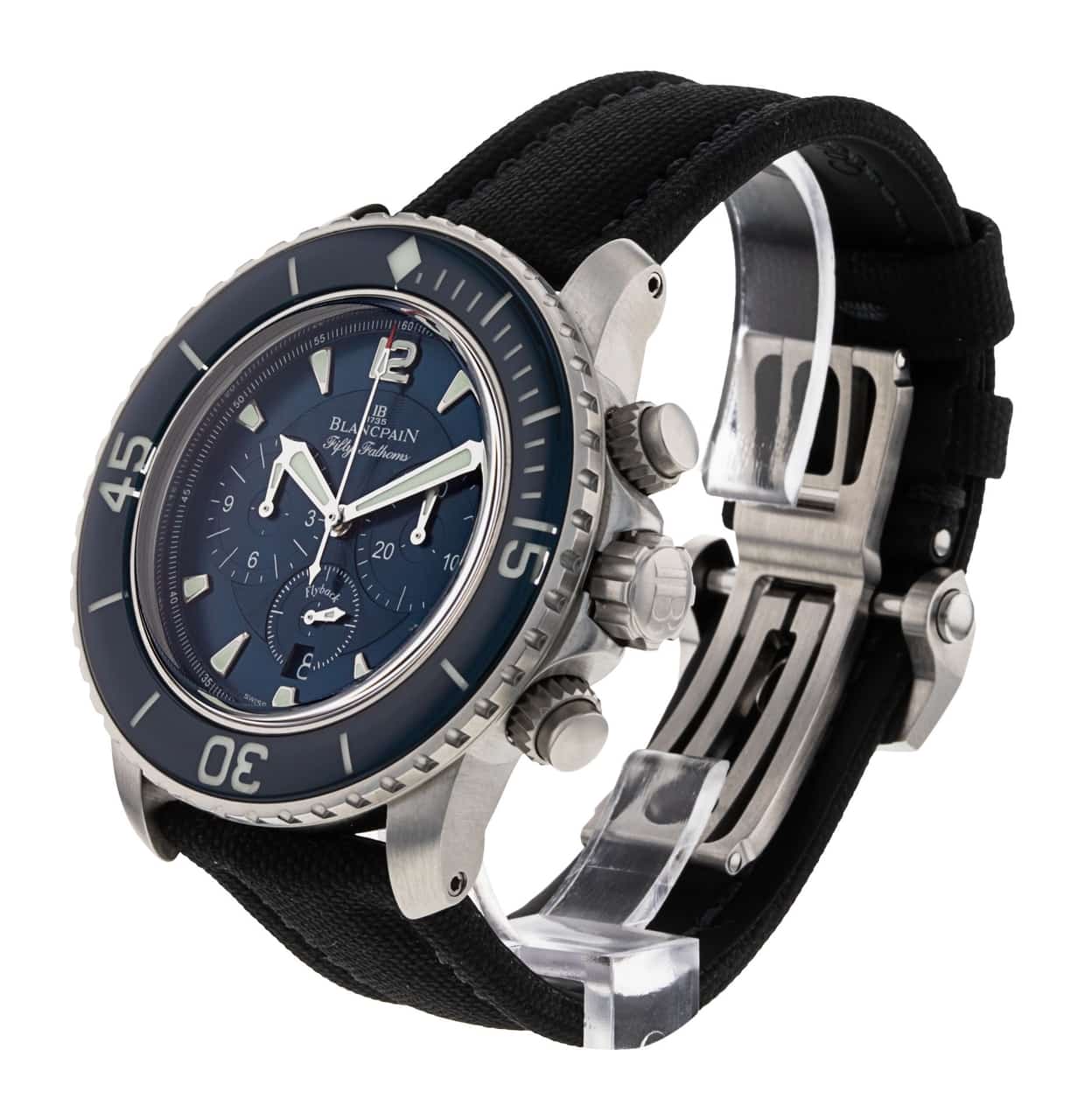 Blancpain Fifty Fathoms - Blue Baton Dial & Leather Strap